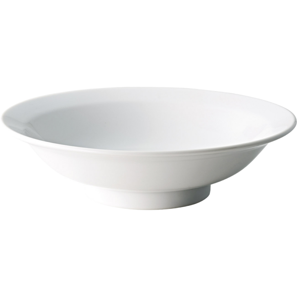 00000029 白 5 丸9寸高台皿 （カネスズ） 27.7×7.4㎝ P.93 ￥5300（税抜）