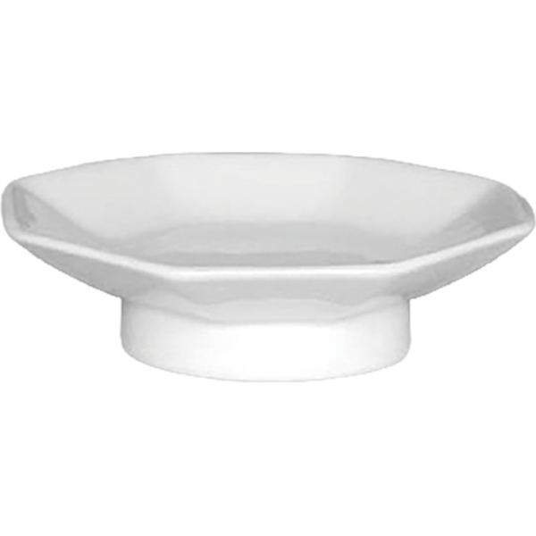 00000040 白 5 八角4.5高台皿  13.2×3.7㎝ P.93 ￥1750（税抜）