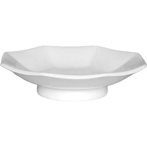 00000042 白 5 八角6寸高台皿  19.8×4.6㎝ P.93 ￥1200（税抜）