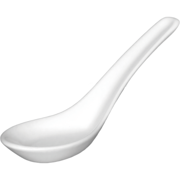 00000205 レンゲ 1  白 6寸レンゲ  17.8×5.5㎝ P.184 ￥900（税抜）