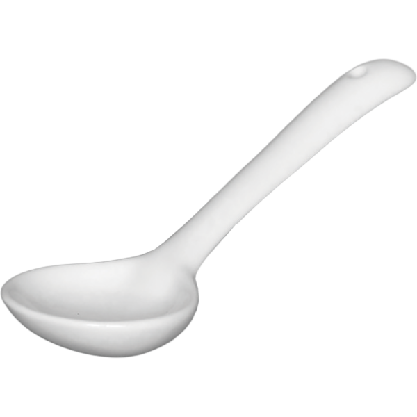 00000208 レンゲ 1  白 玉サジ  18×6.6㎝ P.184 ￥1050（税抜）