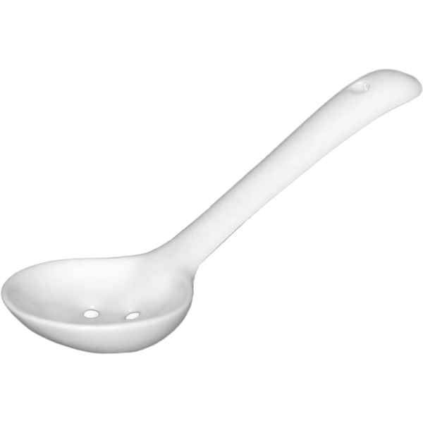 00000209 レンゲ 1  白 豆腐サジ  18×6.6㎝ P.184 ￥1100（税抜）