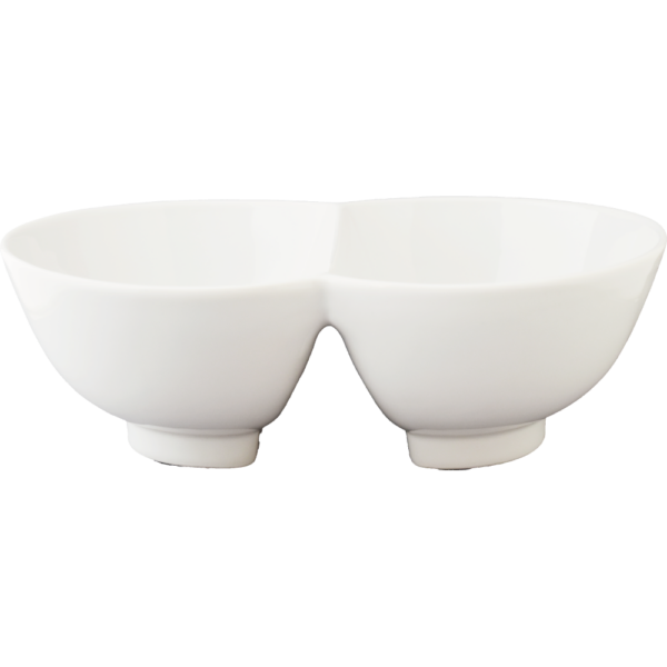 00000453 変形シリーズ 白 アベック丼 25.4×16.4×8.2㎝ P.54 ￥6300（税抜）