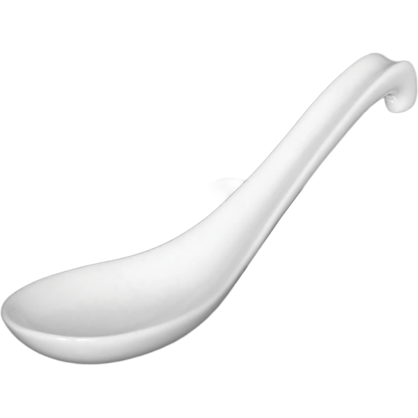 00000543 レンゲ 1  白 ラーメンレンゲ  17.5×5.2㎝ P.184 ￥500（税抜）