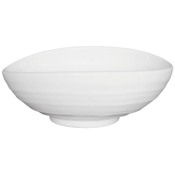 00000667 変形シリーズ 白 たまご型8寸鉢 24×20×9㎝ 1250㏄ P.54 ￥4800（税抜）