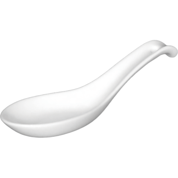 00000748 レンゲ 1  白 穴あき反レンゲ  14×4.6㎝ P.184 ￥400（税抜）