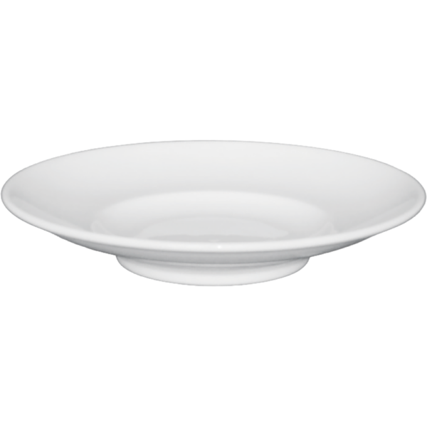 00000881 しょう油 白 22㎝受皿  21.8×3.8㎝ P.12 ￥700（税抜）