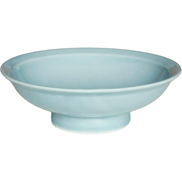 00020029 青磁 4 丸9寸高台皿 27×8.8c㎝ P.112 ￥9000（税抜）