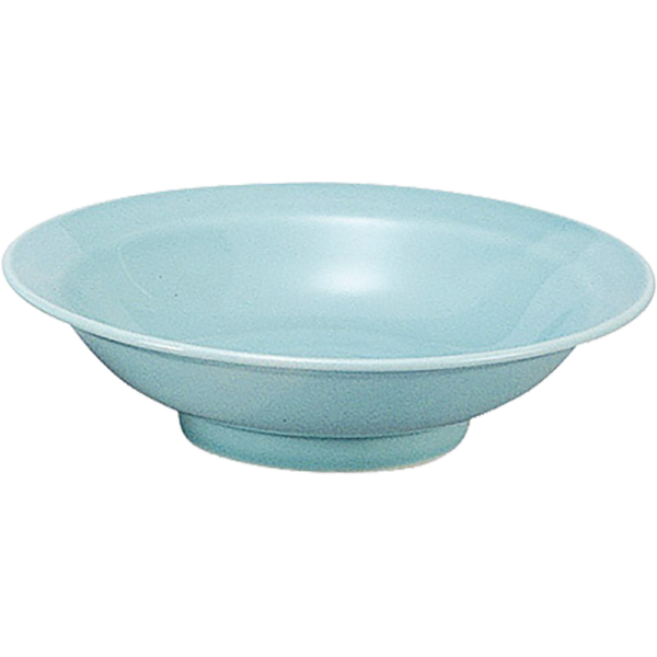 00020229 青磁 4 丸9寸高台皿（カネスズ） 27.8×7.5㎝ P.112 ￥7400（税抜）