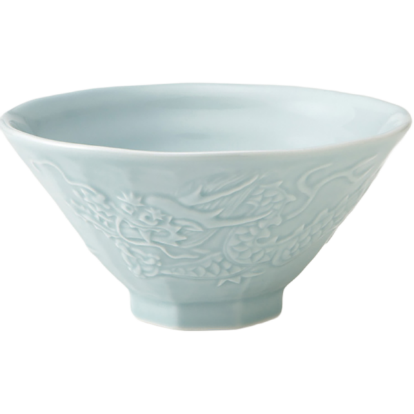 00020495 ｵﾘｼﾞﾅﾙ八角6.3丼・龍神丼 青磁 龍神丼 19×9.7㎝ 1160㏄ P.49 ￥2200（税抜）