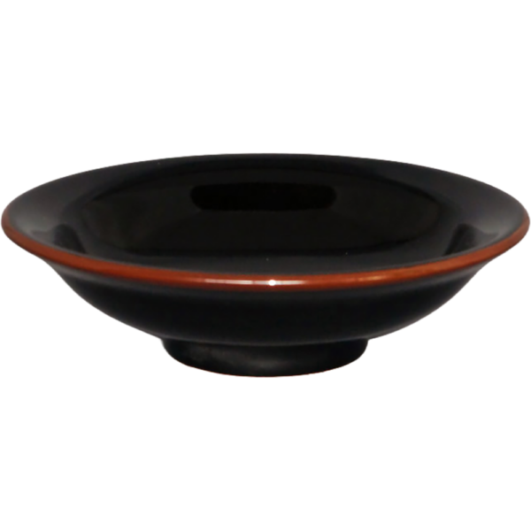 00030028 天目 3 丸8寸高台皿 24.5×6.5㎝ P.118 ￥4500（税抜）