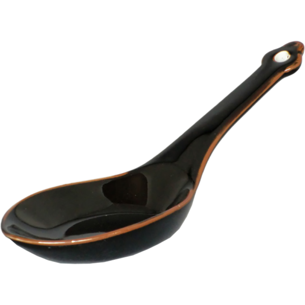 00030210 レンゲ 2 天目 特大レンゲ  22×8㎝ P.185 ￥2000（税抜）