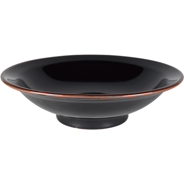 00030967 光洋各種 天目 丸8寸高台皿 24.8×6.6㎝ P.88 ￥3000（税抜）