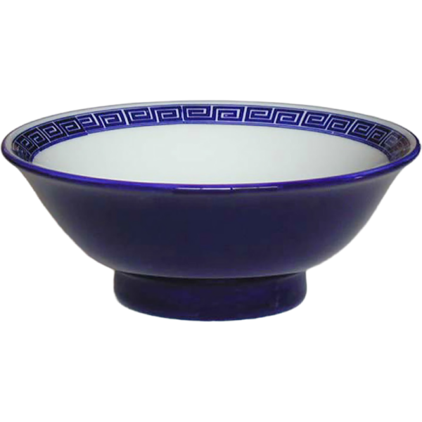 00080733 ルリ雷門 7.５反高台丼  23×8.8㎝ 1500㏄ P.152 ￥5300（税抜）