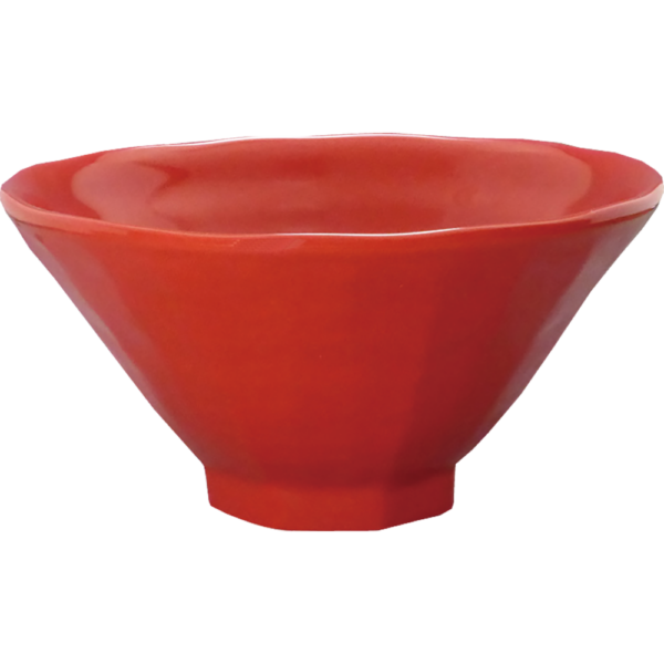 00140450 ｵﾘｼﾞﾅﾙ八角6.3丼・龍神丼 赤釉 八角6.3丼（RF） 19×9.7㎝ 1160㏄ P.49 ￥4100（税抜）