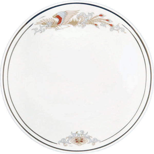 00200120 パステル鳳花 9吋メタ皿   23.5×2.6㎝ P.136 ￥2300（税抜）