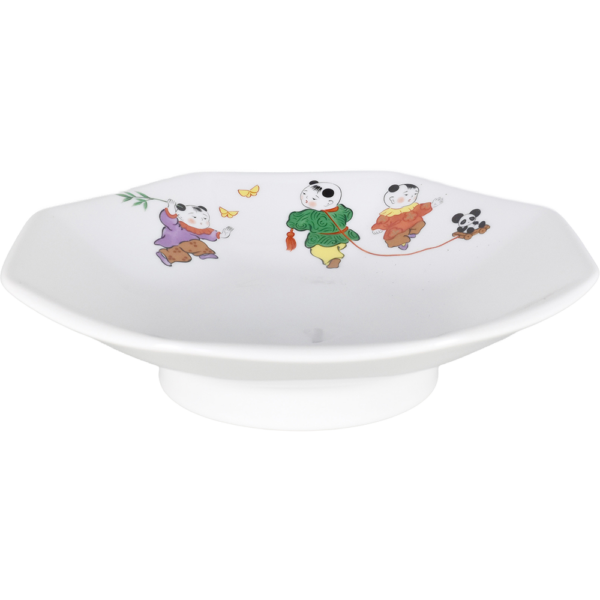 00270042 新唐子 1 八角6寸高台皿  19.8×4.6㎝ P.134 ￥2250（税抜）