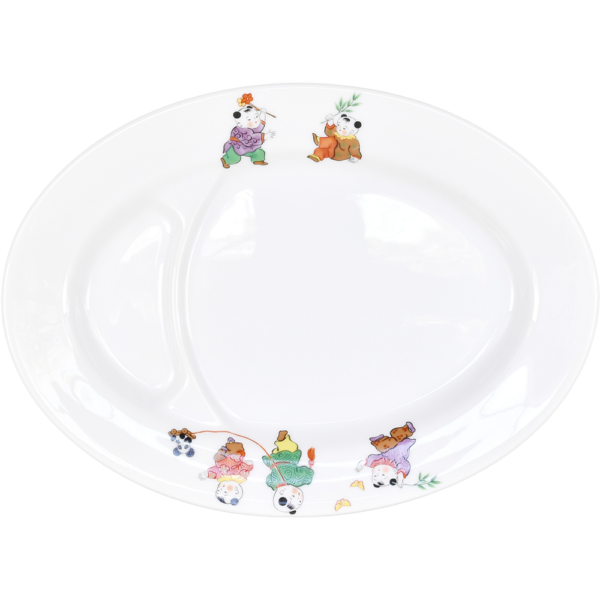 00270097 新唐子 2 9吋仕切プラター  23×16.5×2.2㎝ P.135 ￥3300（税抜）