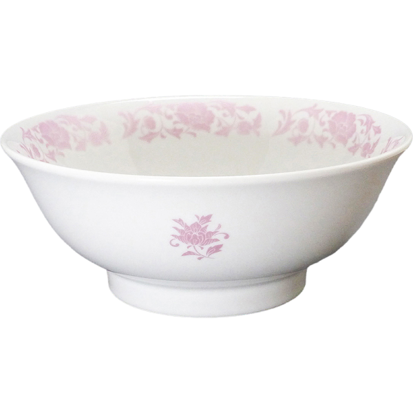 00290058 メタリックピンク唐草 1 丸反6.5丼  19.8×8.5㎝ 1250㏄ P.128 ￥2650（税抜）