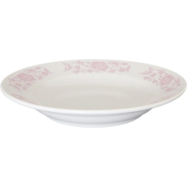 00290109 メタリックピンク唐草 2 8吋スープ  20.8×3.5㎝ P.129 ￥1650（税抜）