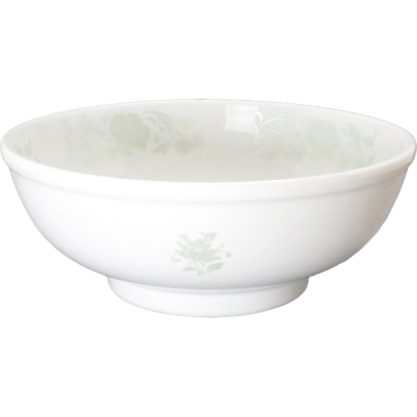 00300046 メタリックグリーン唐草 1 6.5玉丼  19.3×7.5㎝ 1000㏄ P.130 ￥3400（税抜）