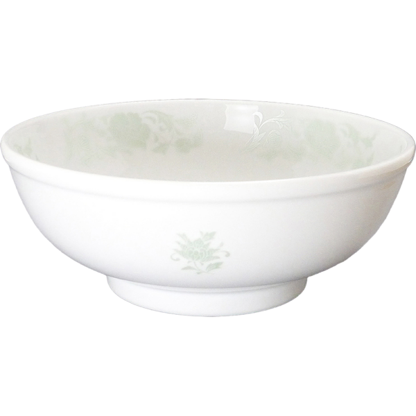 00300048 メタリックグリーン唐草 1 7寸玉丼  21.4×8.4㎝ 1400㏄ P.130 ￥4700（税抜）