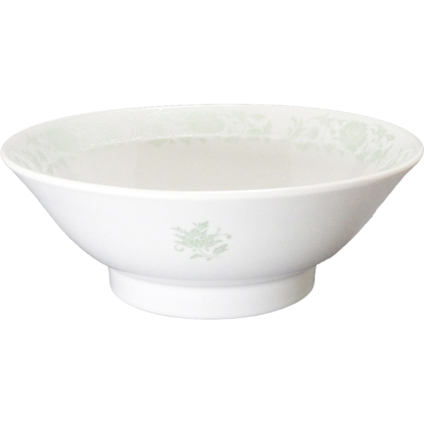 00300067 メタリックグリーン唐草 1 切立7寸丼  21×7.7㎝ 1170㏄ P.130 ￥3000（税抜）