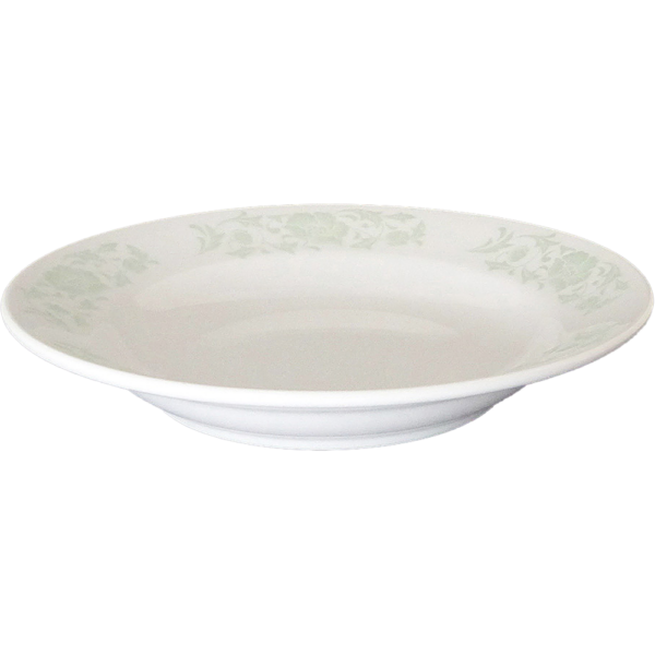 00300110 メタリックグリーン唐草 2 9吋スープ  23.6×4㎝ P.131 ￥1950（税抜）