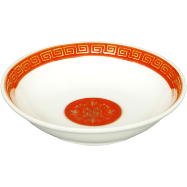 00330105 赤金 5吋半フルーツ皿  14.1×3.2㎝ P.137 ￥1300（税抜）