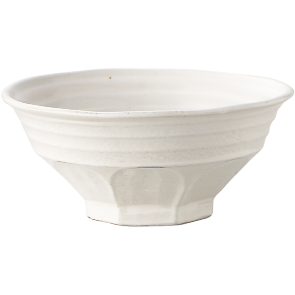 00380452 特選麺の器 25 粉引 7寸長浜丼 21.2×9.2㎝ 1350㏄ P.178 ￥2400（税抜）