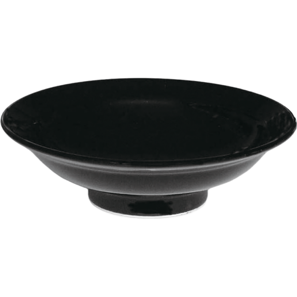 00400029 黒釉 2 丸9寸高台皿 27×8.8㎝ P.107 ￥11000（税抜）