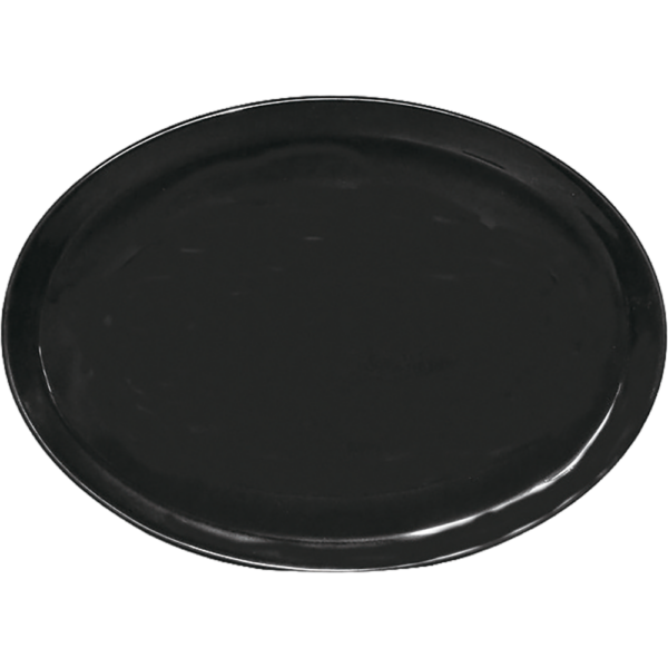 00400100 黒釉 2 9吋プラター(リム） 23.5×17㎝ P.107 ￥2600（税抜）