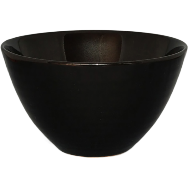 00400704 特選麺の器 21 黒釉 3.5深丼  11.7×7㎝ P.174 ￥1750（税抜）