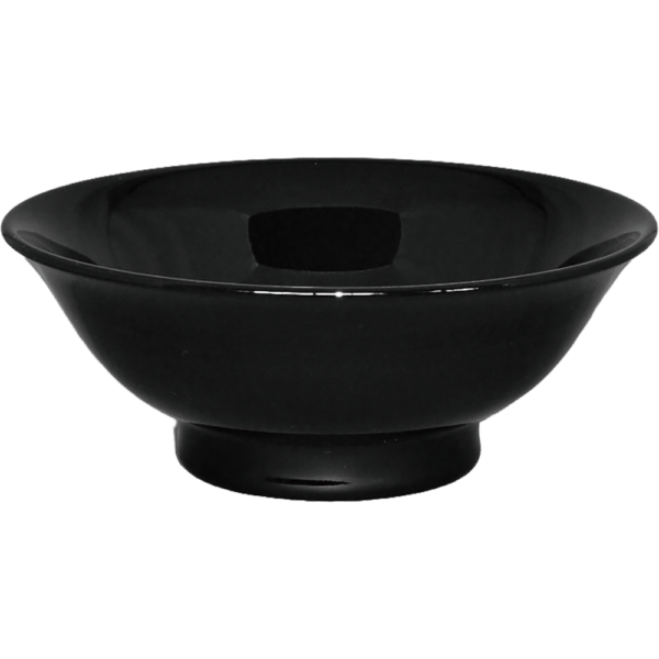 00400733 黒釉１ 7.5反高台丼（三友） 23×8.8㎝ 1500㏄ P.106 ￥4800（税抜）