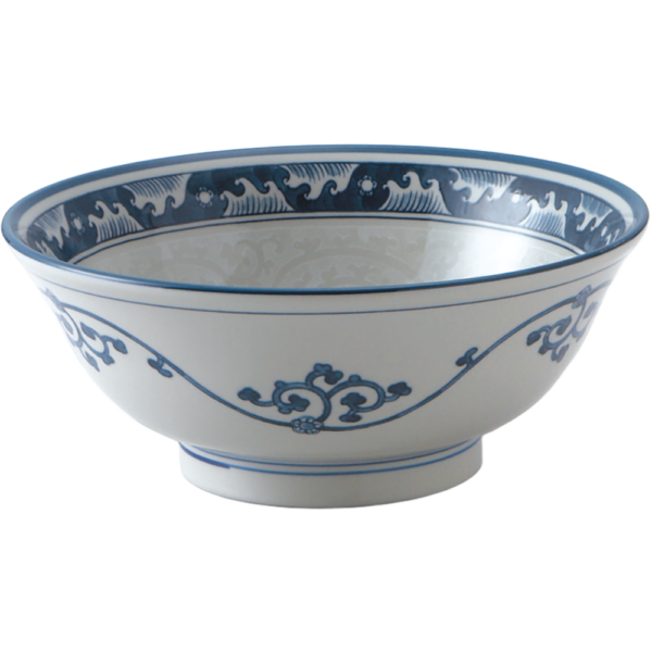 00410062 波唐草 1 6.8高台丼  21.2×8.3㎝ 1360㏄ P.150 ￥1900（税抜）