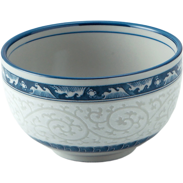 00410474 波唐草 1 4.6多用丼  14.2×8㎝ P.150 ￥1600（税抜）