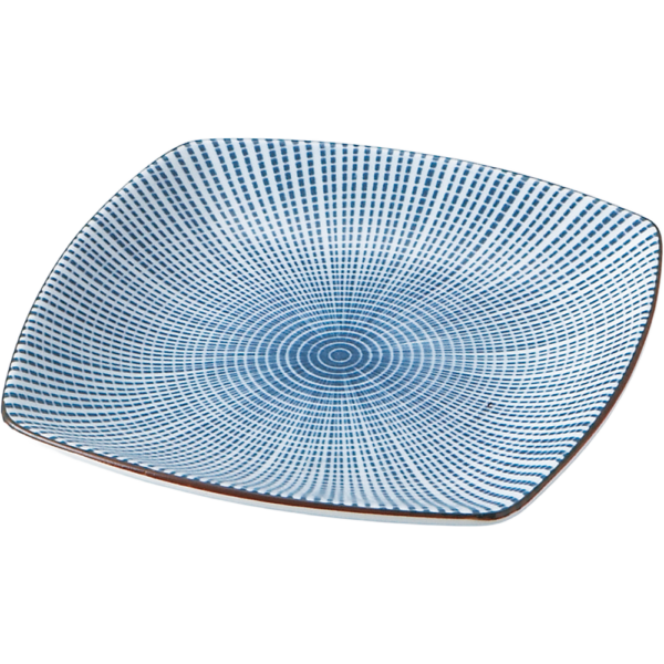 00420264 千段十草 2 四角中皿  19.3×19.3×2.3㎝ P.149 ￥1600（税抜）