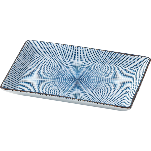 00420316 千段十草 2 角皿 中  17.5×11.6×2.2㎝ P.149 ￥1200（税抜）