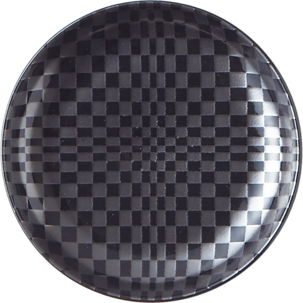 00470010 市松黒・オリエント 市松黒 5寸皿  16×2.7㎝ P.153 ￥800（税抜）