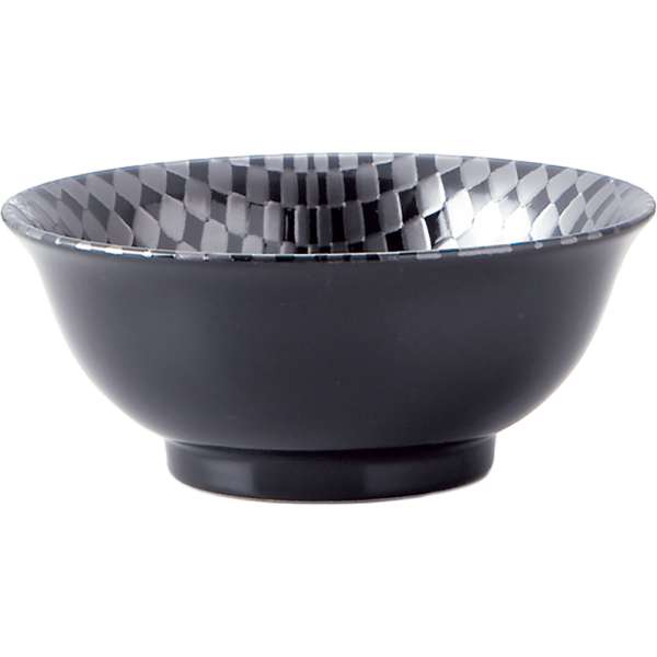 00470062 市松黒・オリエント 市松黒 6.8高台丼 21.2×8.3㎝ 1360㏄ P.153 ￥1800（税抜）