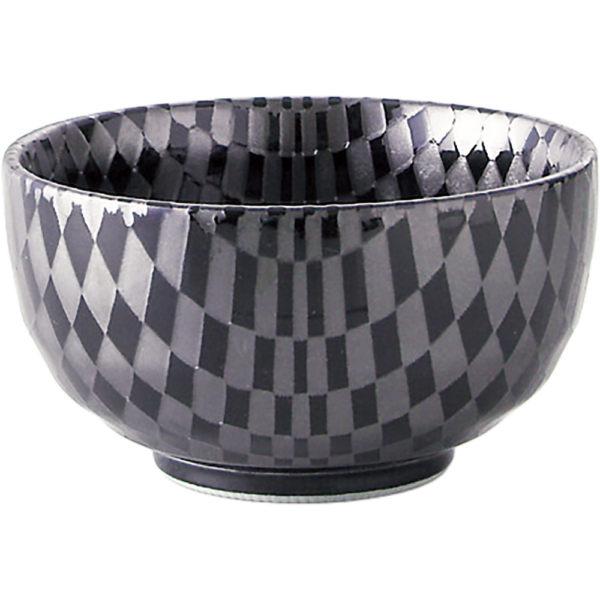 00470473 市松黒・オリエント 市松黒 4.1多用丼 12.8×7㎝ P.153 ￥900（税抜）