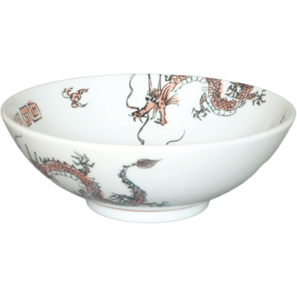 00480054  踊り竜（赤） 丸6.3丼 19.5×7㎝ 900㏄ P.143 ￥2100（税抜）