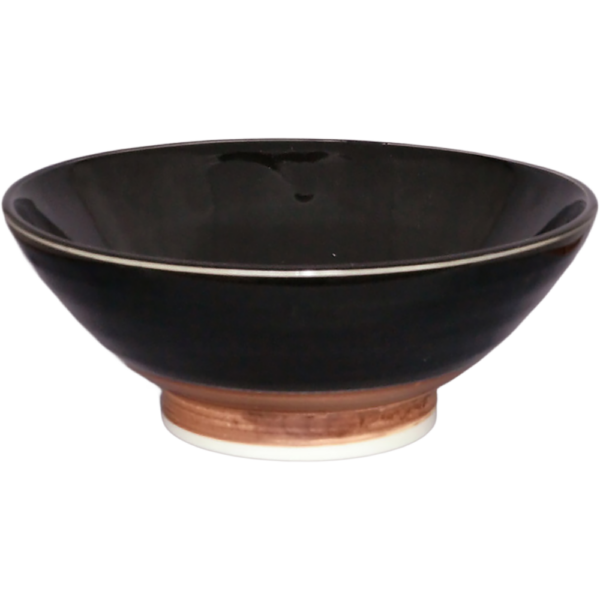 00610684 特選麺の器 22 黒 6.5反丼  19.5×8.1㎝ P.175 ￥2600（税抜）