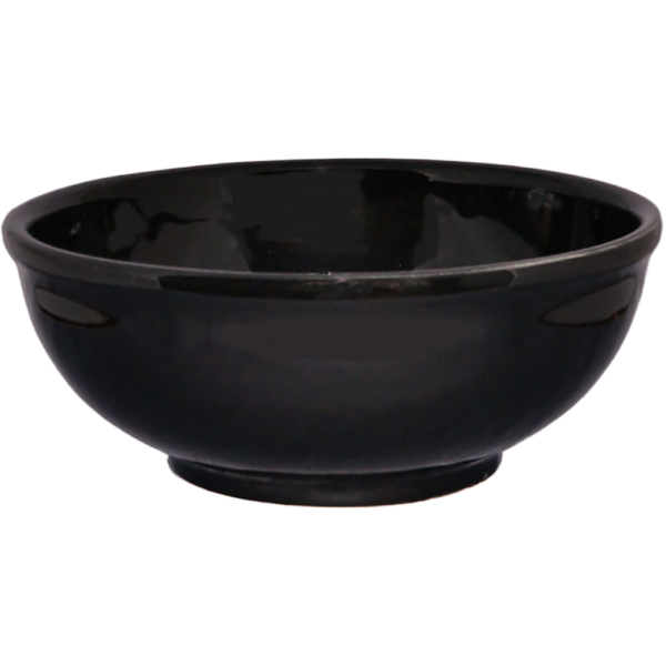 00610686 特選麺の器 22 黒 7寸ボール  21×8.6㎝ P.175 ￥3200（税抜）