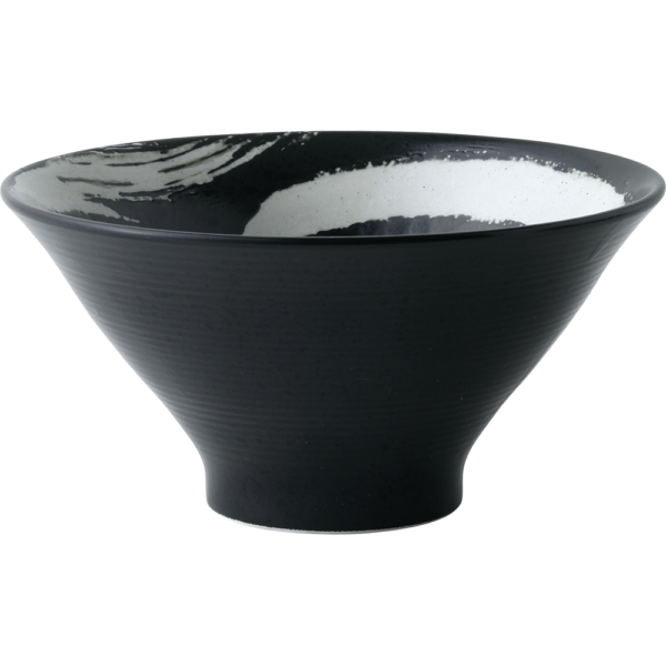 00671099 特選麺の器 18 黒海流 6.5薄筋高ハマ丼 20×10㎝ 1100㏄ P.171 ￥2200（税抜）