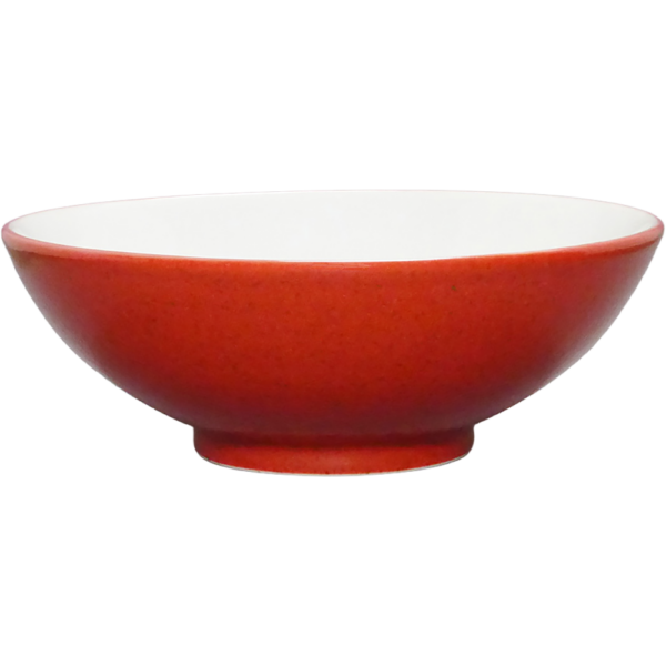 00710054 柚子赤（中白） 丸6.3丼  19.5×7㎝ 900㏄ P.72 ￥2050（税抜）