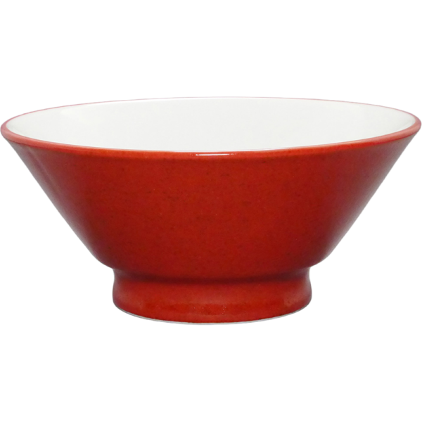 00710073 柚子赤（中白） 切立高台6.5丼  20×9㎝ 1050㏄ P.72 ￥2650（税抜）