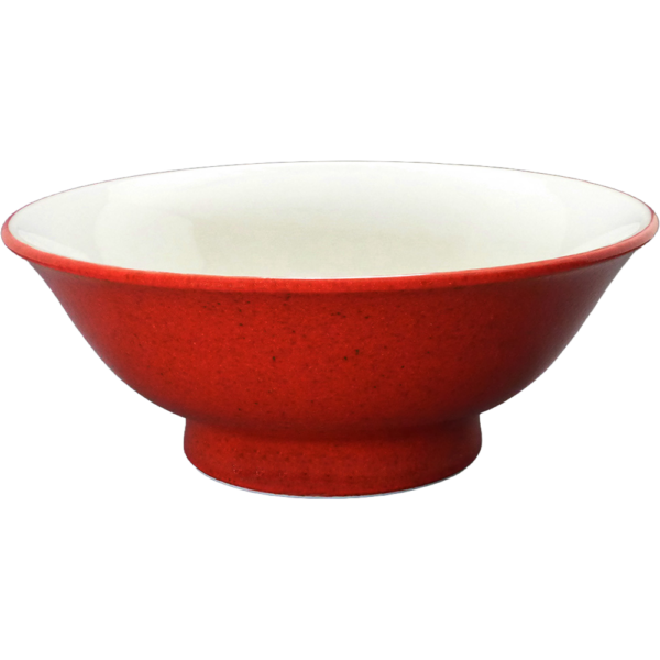 00710713 柚子赤（中白） 6.5反高台丼  20.2×8.2㎝ 1080㏄ P.72 ￥2600（税抜）