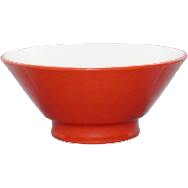 00730709 ウルトラレッド（中白） 切立高台6.3丼  18.8×8㎝ 900㏄ P.66 ￥2500（税抜）
