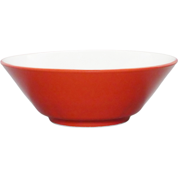 00730814 ウルトラレッド（中白） 丸6寸丼  18.2×6.4㎝ 700㏄ P.66 ￥2000（税抜）